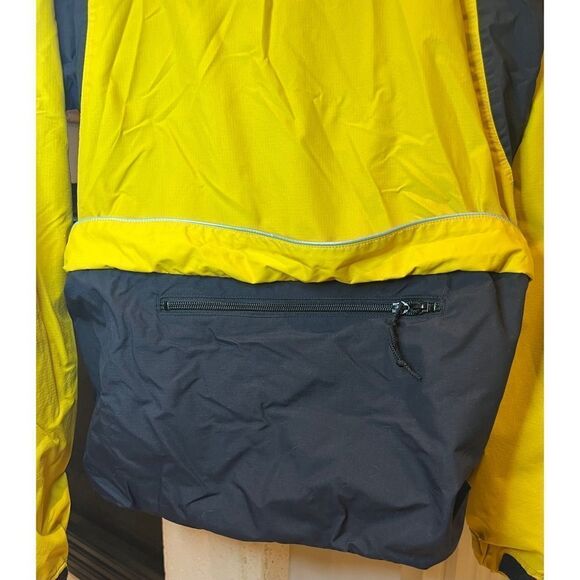 REI Men’s Lightweight Reflective Strip Windbreaker Vented Yellow Jacket Sz M - Picture 8 of 13